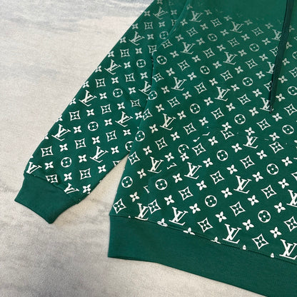 Louis Vuitton Gradient Monogram Hoodie "Green-White"