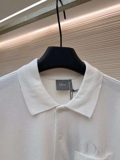 Dior Polo Shirt "White Cotton Piqué"