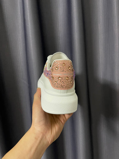 Alexander McQueen Oversized "White-Pink Rhinestone"