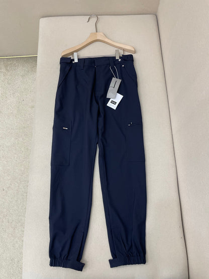Dior Embroidered Cargo Pants "Blue Virgin Wool Blend"