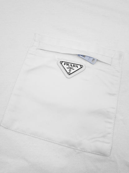 Prada Re-Nylon and Jersey T-Shirt "White"