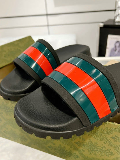 Gucci Slide Sandal with Web "Black"