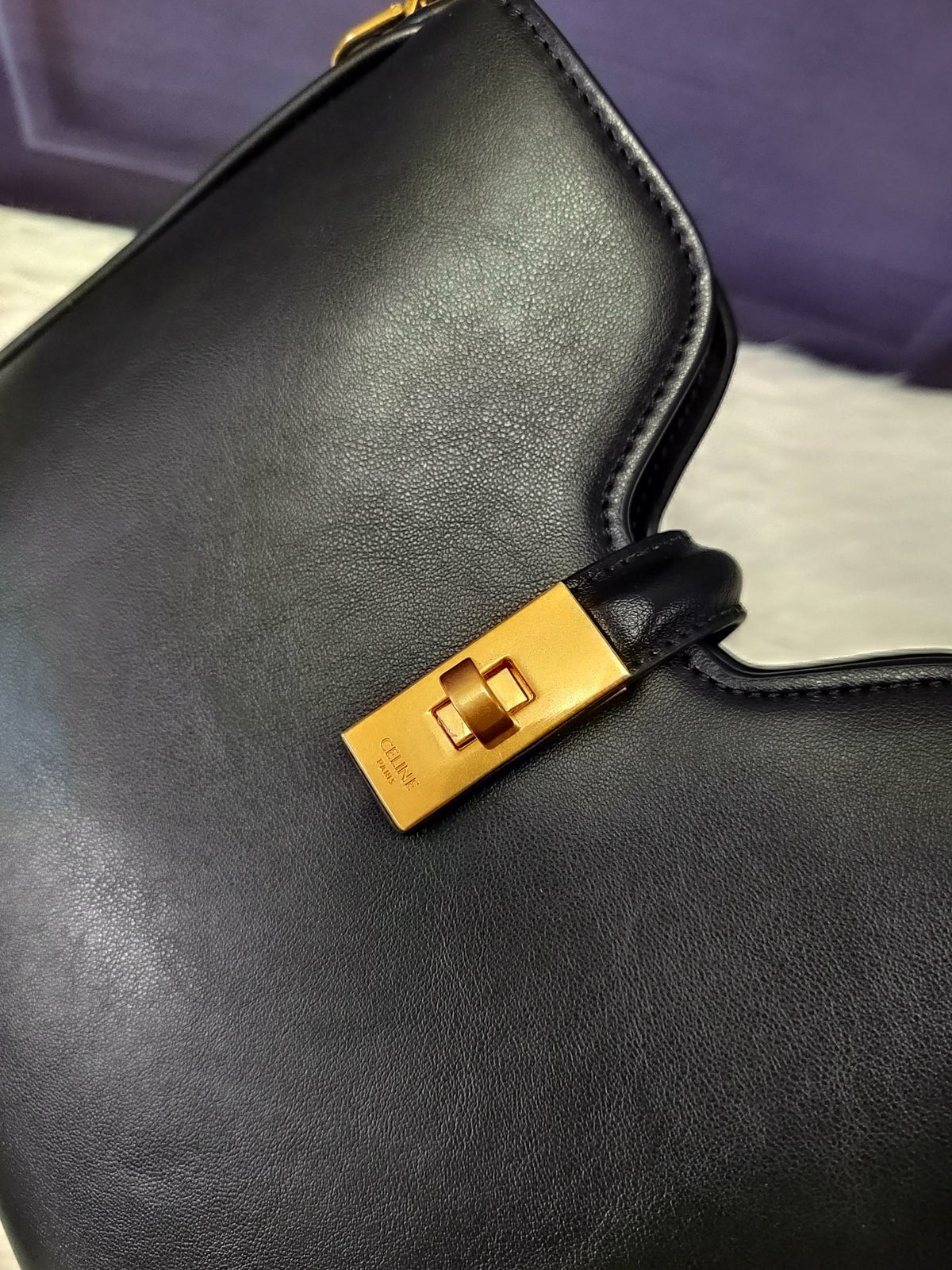 Celine Small Camille 16 Soft Bag in Smooth Calfskin "Black"