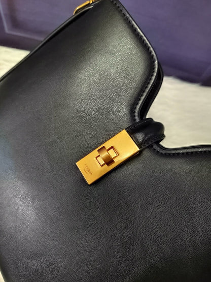 Celine Small Camille 16 Soft Bag in Smooth Calfskin "Black"