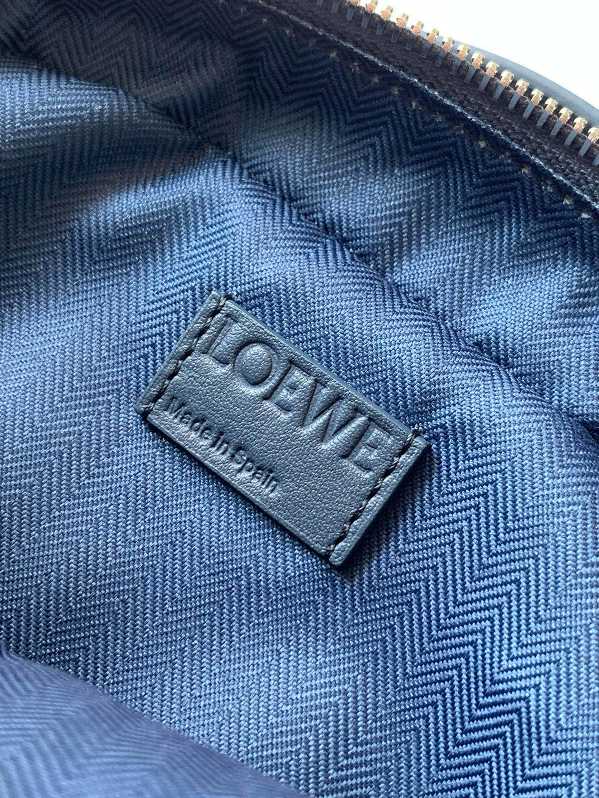 Loewe Mini Crossbody Camera Bag in Satin Calfskin "Blue"
