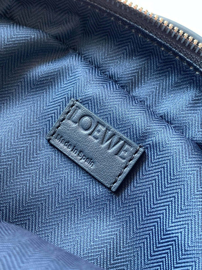 Loewe Mini Crossbody Camera Bag in Satin Calfskin "Blue"