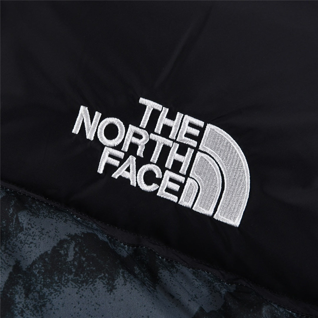 The North Face Nuptse 700 Down Jacket "Balsam Green Wooden Tiger Print"