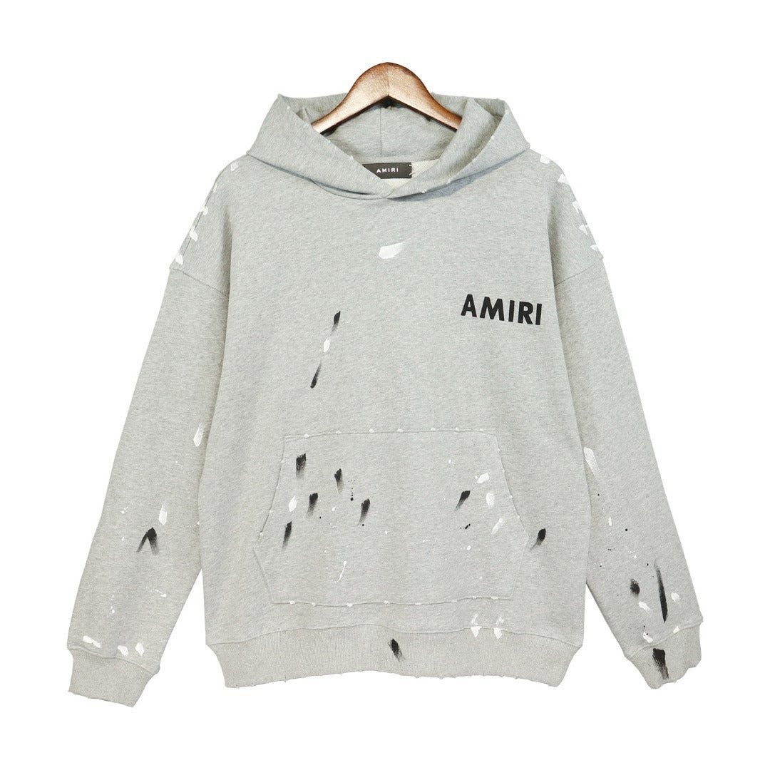 Amiri Army Paint Hoodie "Grey"