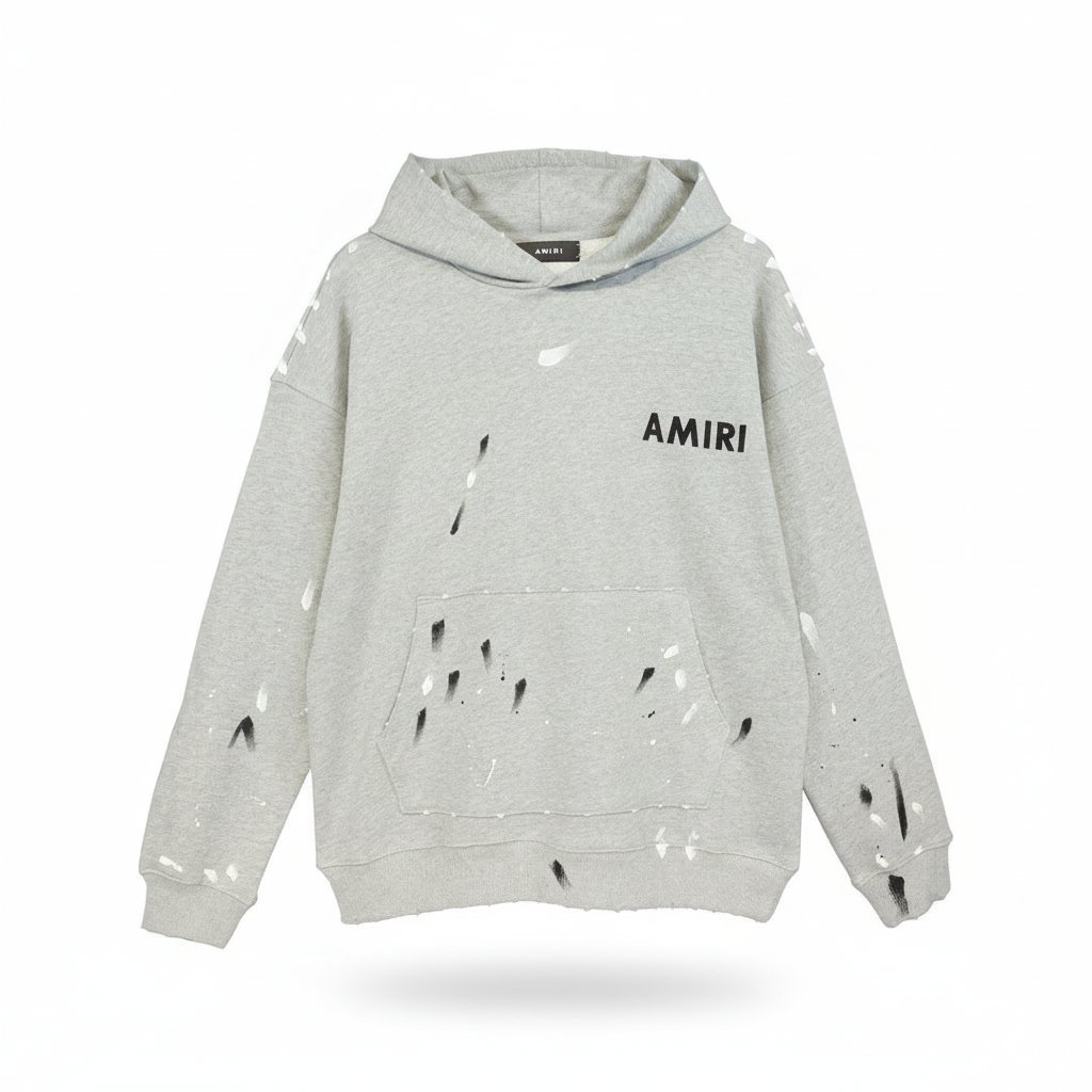 Amiri Army Paint Hoodie "Grey"