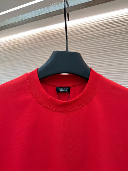 Gucci Cotton Silk Jersey T-shirt "Red"