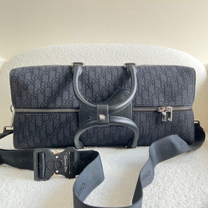Dior Lingot 50 Oblique Jacquard Duffel Bag