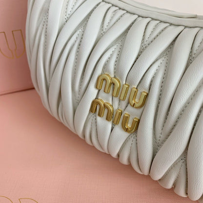 Miu Miu Wander Matelassé Nappa Leather Hobo Bag