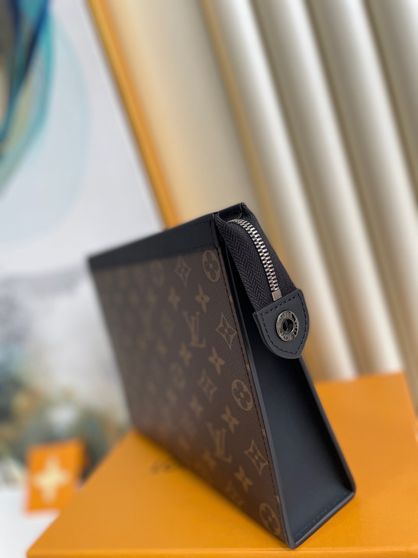 Louis Vuitton Pochette Voyage MM "Monogram Macassar Canvas"