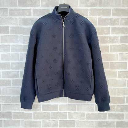 Louis Vuitton Monogram Embossed Track Top "Dark Navy"