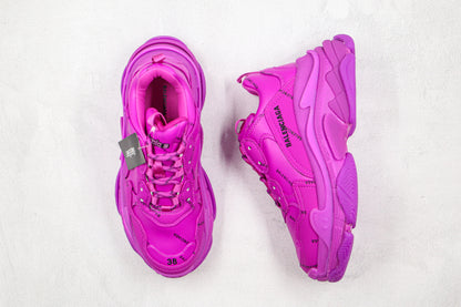 Balenciaga Triple S "Fuschia Pink-All Over Logo"