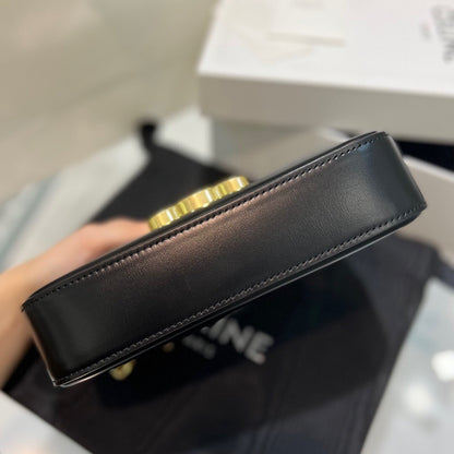 Celine Chain Shoulder Bag Claude in Shiny Calfskin