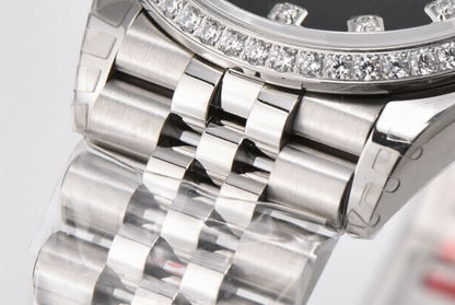 Rolex DateJust 36mm Jubilee Bracelet Black Diamond Dial