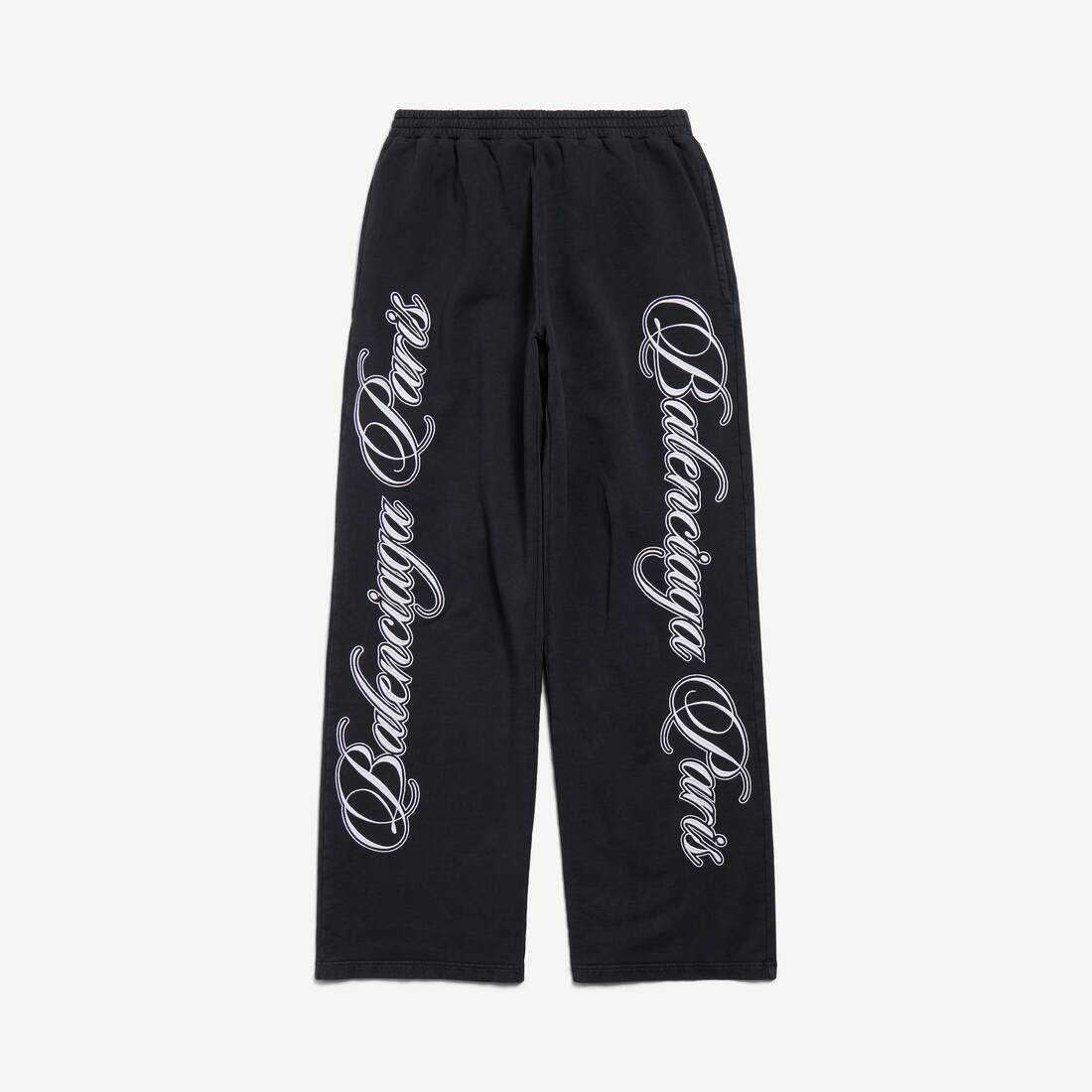 Balenciaga Cursive Baggy Trousers "Black-White"