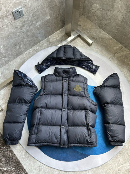 Moncler Cyclone 2-in-1 Hooded Short Down Jacket "Black"