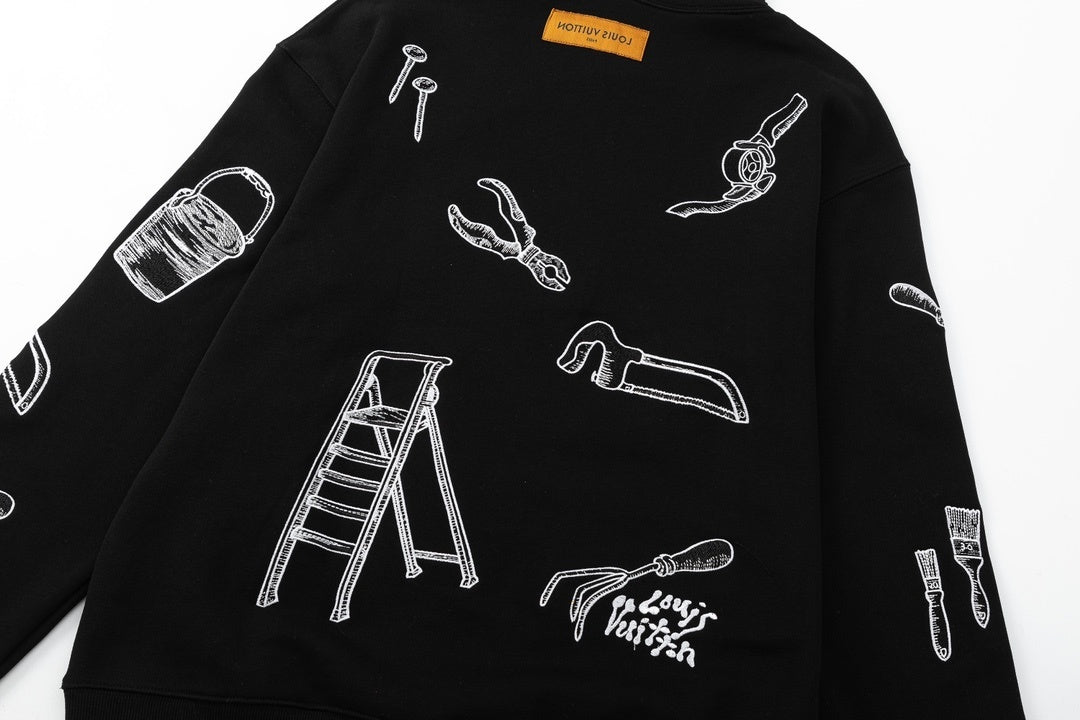 Louis Vuitton Multi-Tools Hoodie "Black-White"