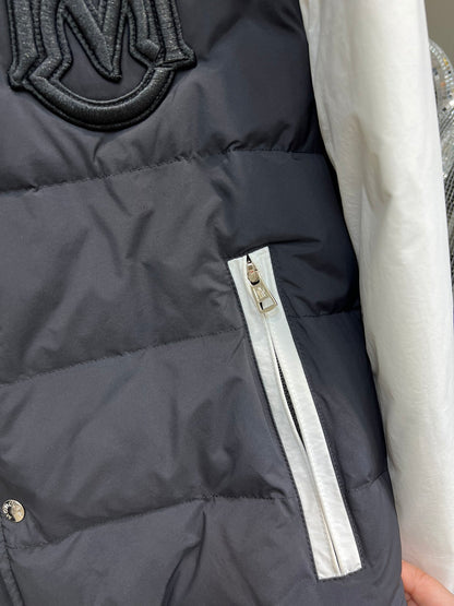 Moncler Bouchet Down Bomber Jacket "Black-White"