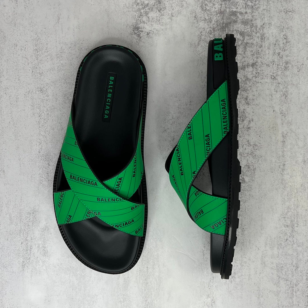 Balenciaga Slides "Black-Green"