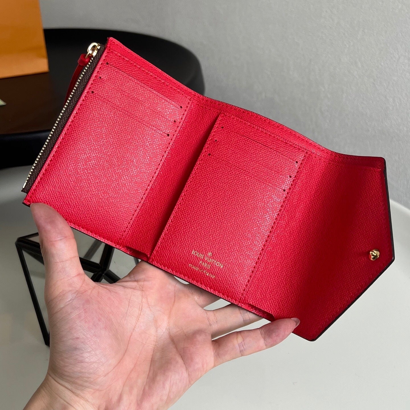 Louis Vuitton Victorine Wallet "Damier Ebene Canvas"