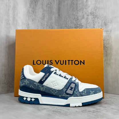 Louis Vuitton Trainers "White-Blue Denim"