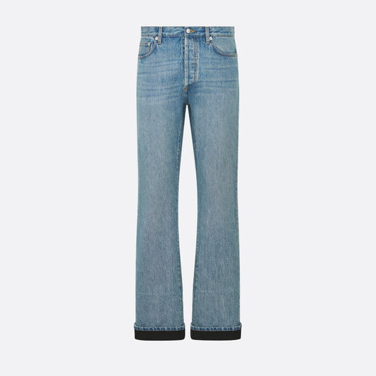 Dior Cannage Jeans Blue Cotton Denim