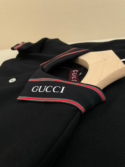 Gucci Cotton Piquet Polo Shirt "Black"