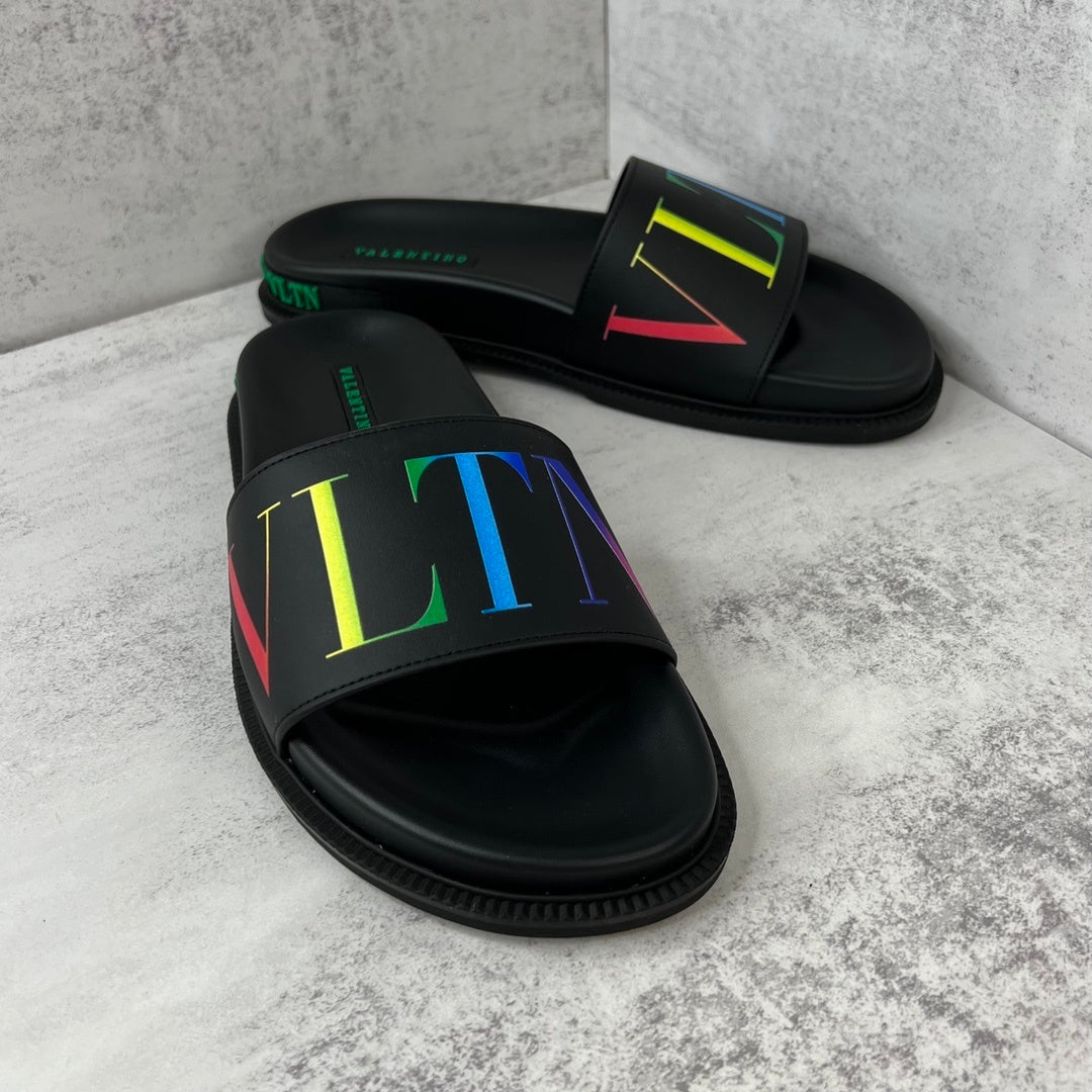 Valentino Garavani Slides "Black-Multicolour"