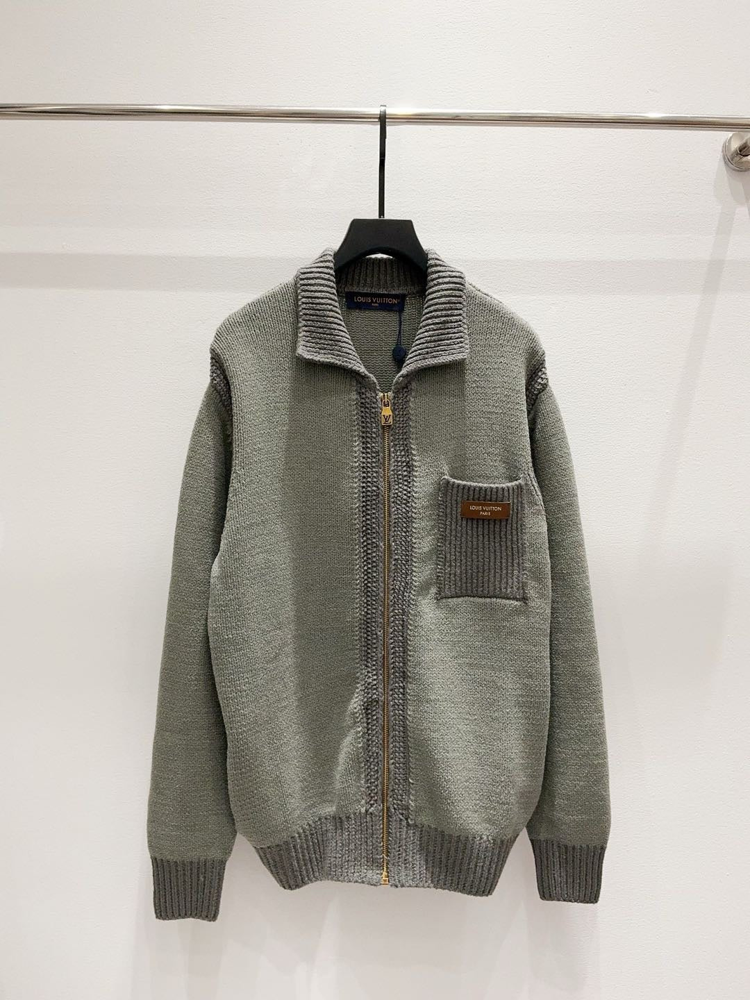 Louis Vuitton Zippered Textured Overshirt "Cameo Green"