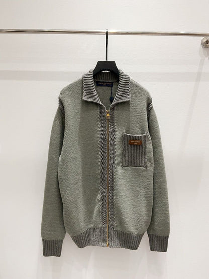 Louis Vuitton Zippered Textured Overshirt "Cameo Green"