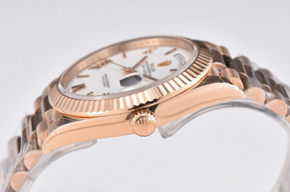 Rolex Day Date 40mm Rose Gold President Bracelet Roman White Dial