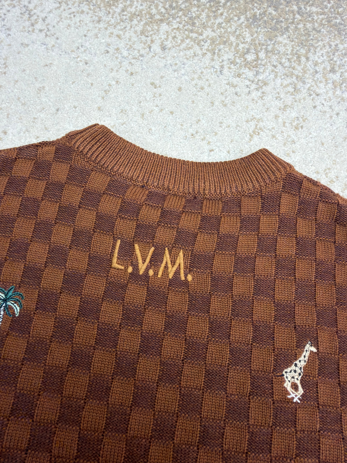 Louis Vuitton x The The Darjeeling Limited Embroidered Long-Sleeved Crewneck "Bourbon Brown"