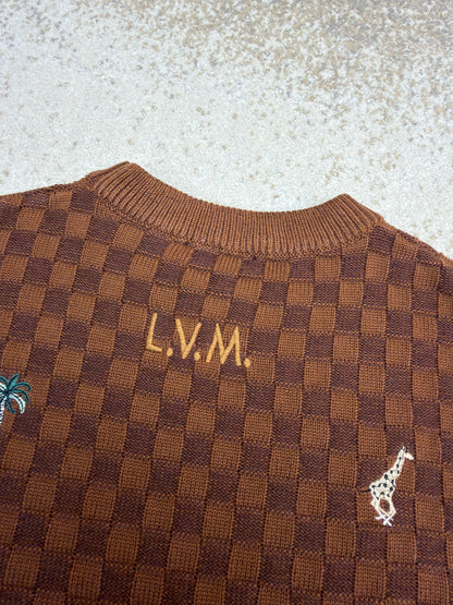 Louis Vuitton x The The Darjeeling Limited Embroidered Long-Sleeved Crewneck "Bourbon Brown"