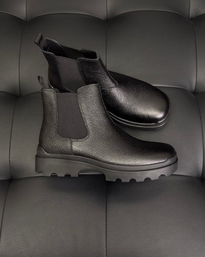 Prada Chelsea Leather Ankle Boots "Black"