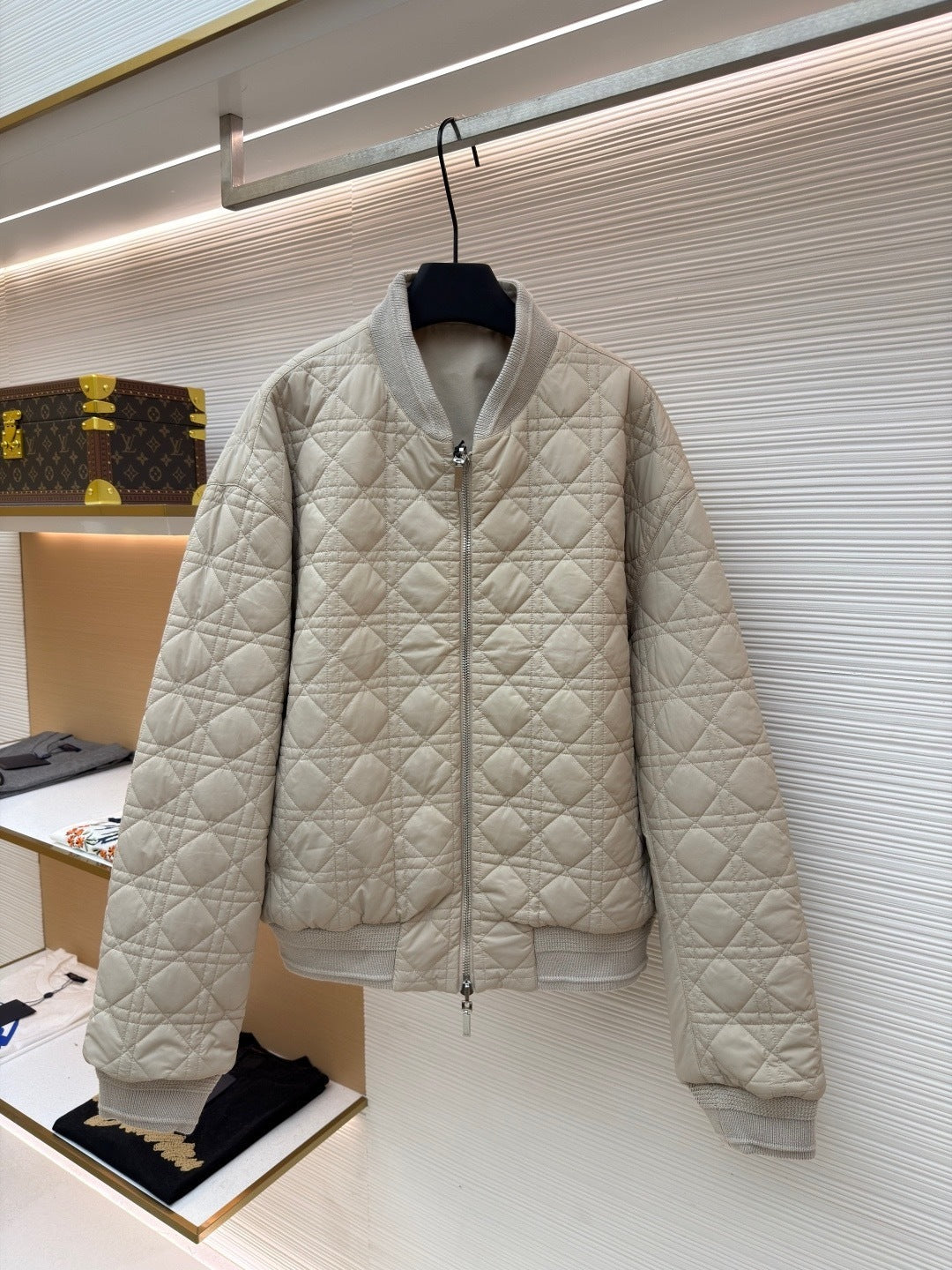 Dior Icons Reversible Bomber Jacket "Beige Cotton Twill "