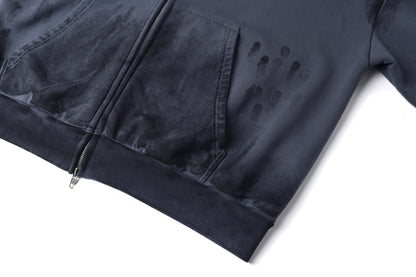 Balenciaga Balenciaga Back Zip-up Hoodie "Blue-Black"