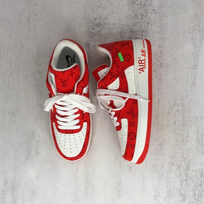 Louis Vuitton x Nike Air Force 1 "Red-White"