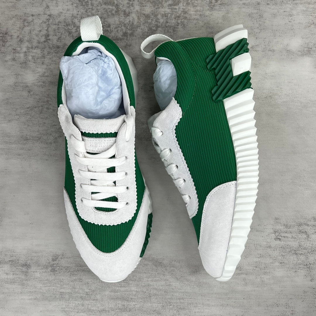 Hermes Bouncing Sneakers "Green-Grey-White"