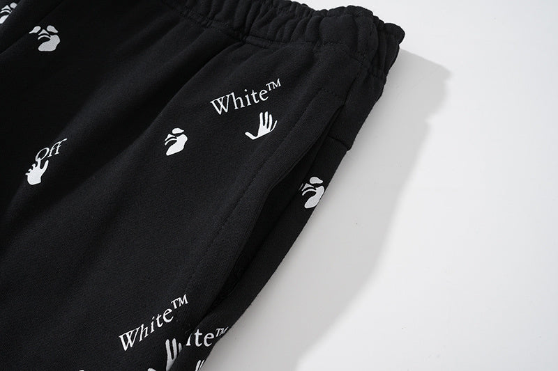 Off-White Trousers All Over Logo "Black"