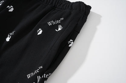 Off-White Trousers All Over Logo "Black"