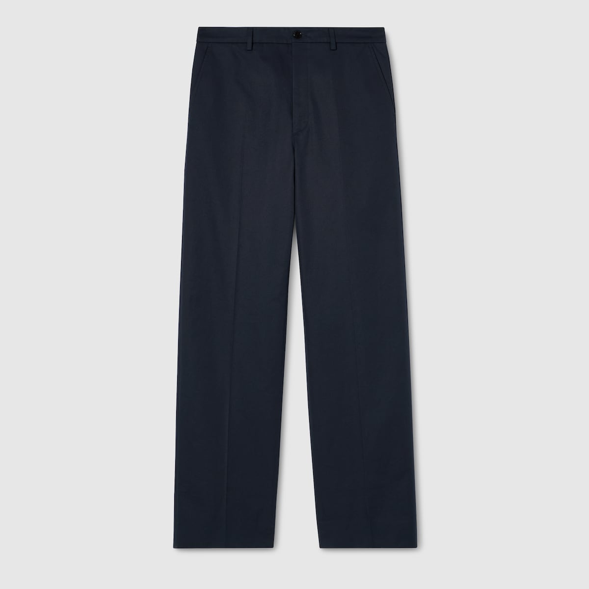 Gucci Cotton Twill Pants with Embroidery "Dark Blue"