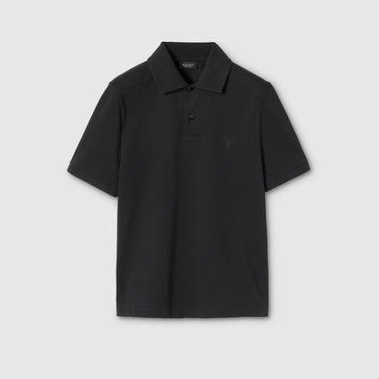 Gucci Cotton Piquet Polo Shirt with Embroidery "Black"