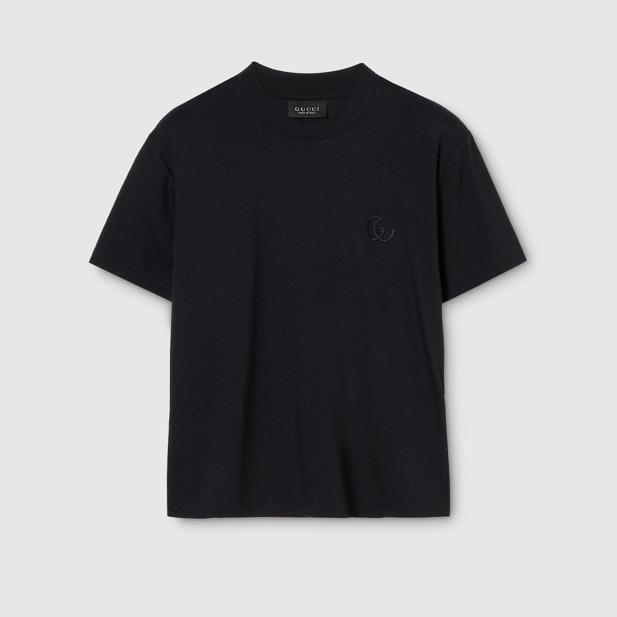 Gucci Rayon Jersey T-shirt with Embroidery "Black"