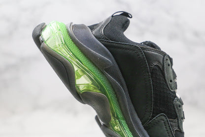 Balenciaga Triple S "Black-Green Clear Sole"