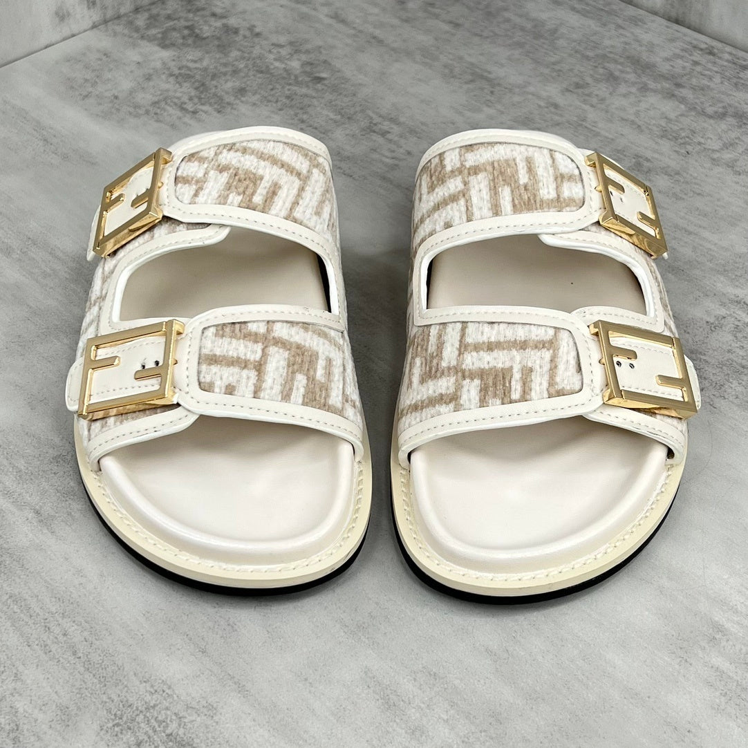 Fendi Sandals "White-Beige"