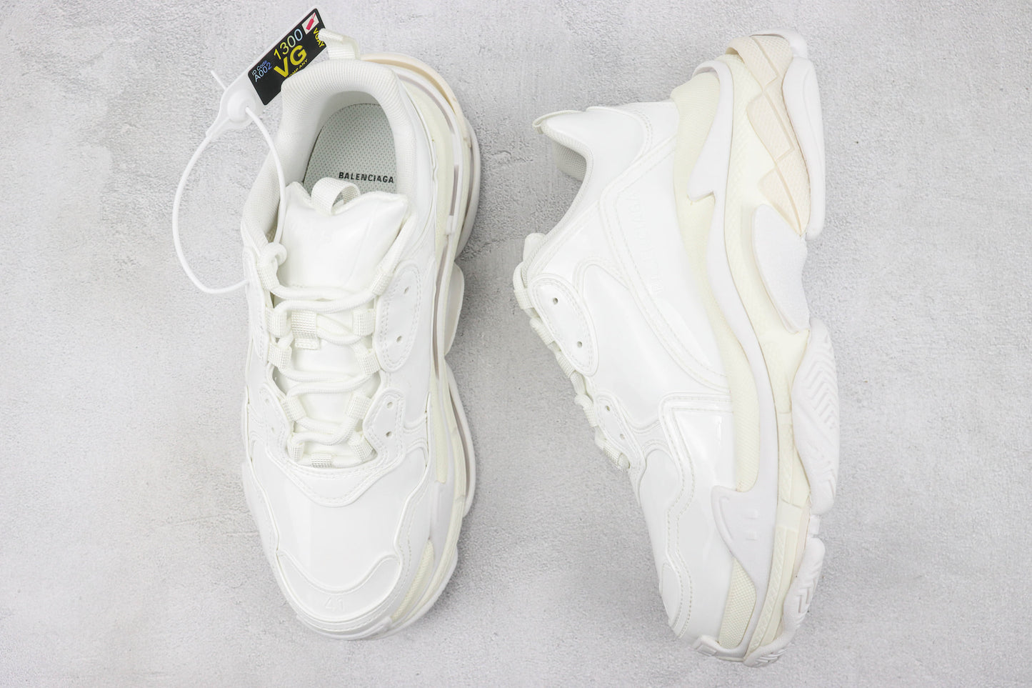 Balenciaga Triple S "White Leather Gloss"