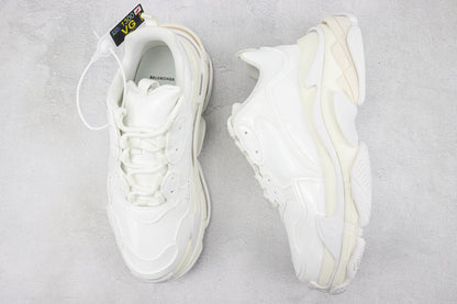 Balenciaga Triple S "White Leather Gloss"